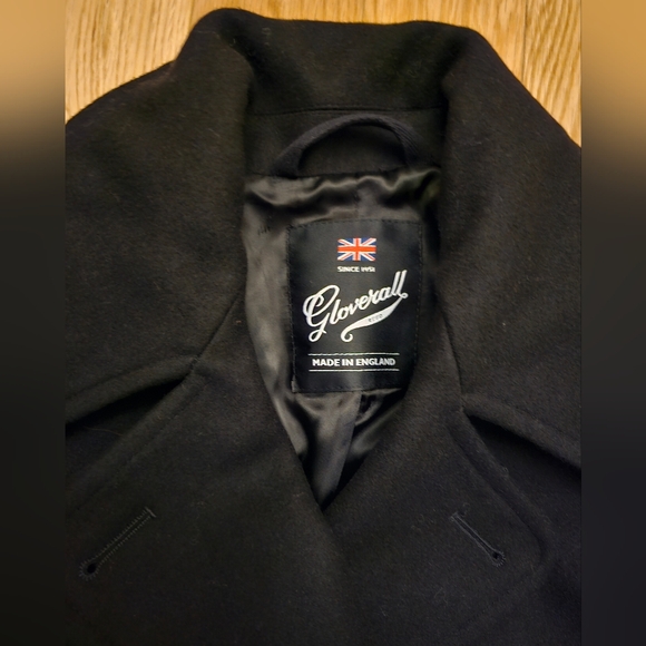 Gloverall Classic Black Wool Peacoat Size 4 Small - Picture 3 of 8